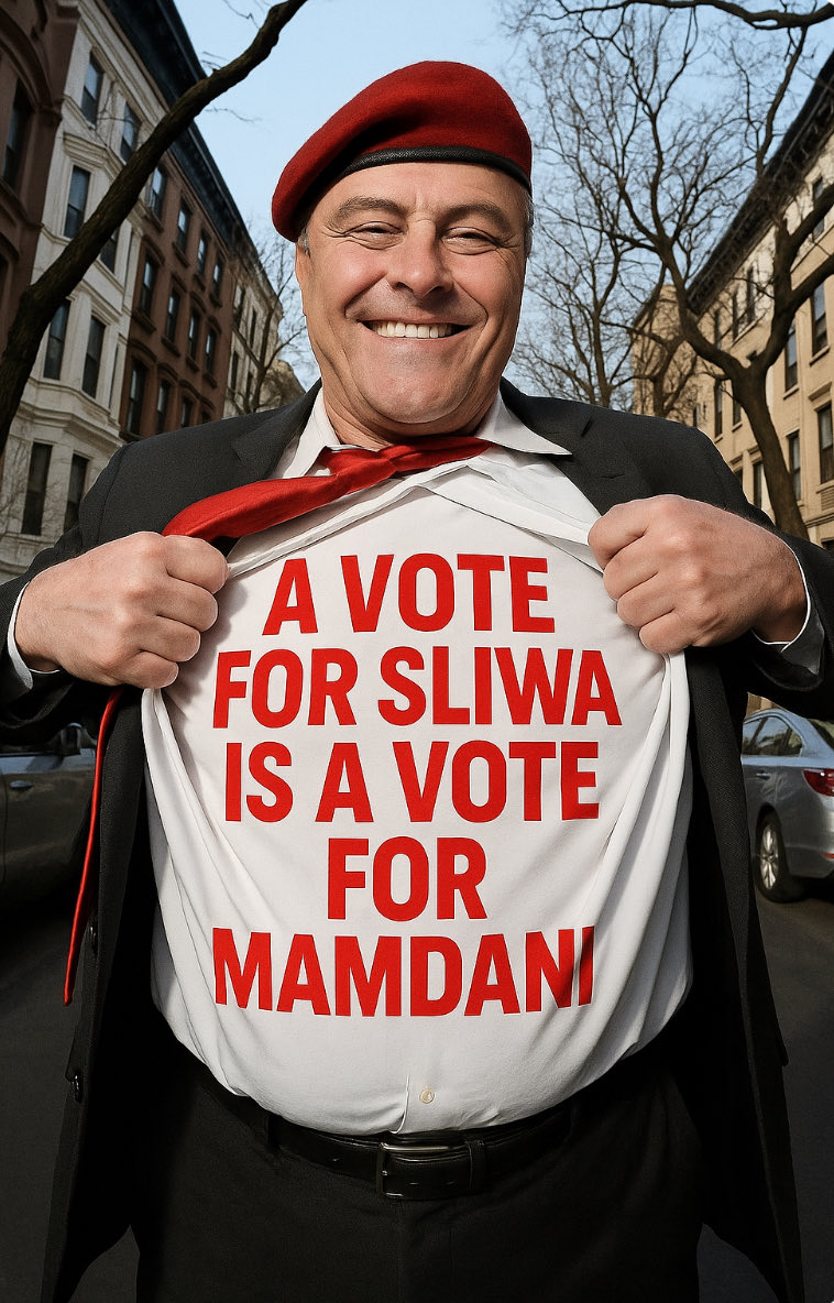 A vote for Curtis Sliwa is…
✅ A vote for Zohran Mamdani
✅ A vote to defund the police
✅ A vote for prostitution 
✅ A vote for criminals roaming freely on the streets and subways 
✅ A vote for zero experience &amp; zero math skills
✅ A vote to freeze rent, kill housing &amp; harm