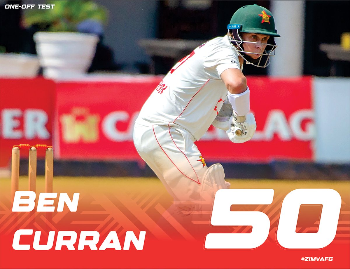 A second Test half-century for Ben Curran 👏

📝 t.ly/HTNLK

#ZIMvAFG #ExperienceZimbabwe