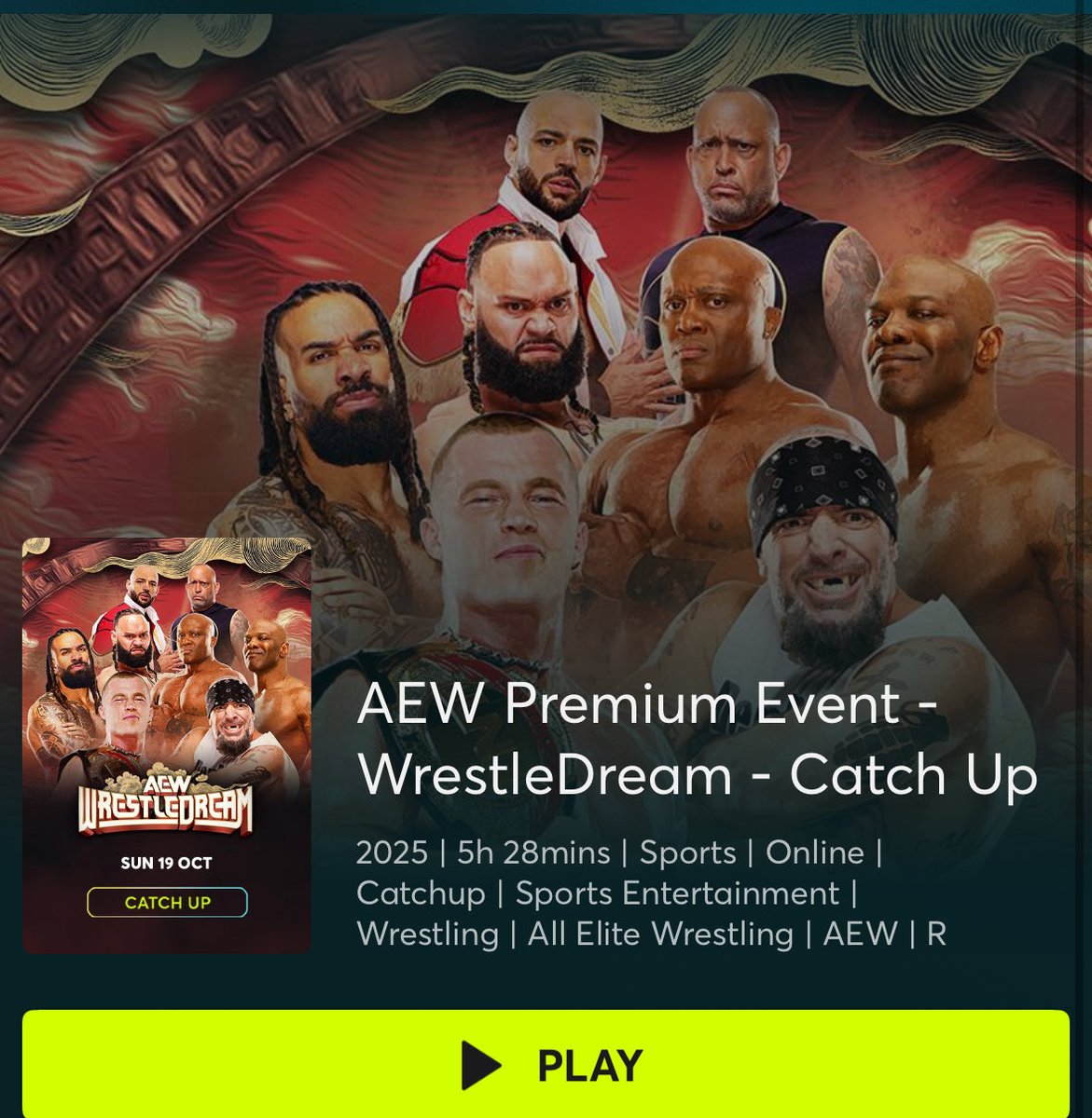 نقاط سريعة لمهرجان #AEWWrestleDream 

اتمنى من توني يكنسل العرض لان ماله فايدة ولا هوية. 

٦ ساعات مرهقة جداً لدرجة اني تابعت على يومين.

اغلب الكارد تاق تيم ومكرر وهذي نقطة اشار عليها <a href="/MohdHBK_1978/">أبو يحيى</a>.

لقب العالم و TNT ممتازة جداً وانقلاب الاوبس جميل.

المين ايفنت مهزلة تاريخية👎🏻
