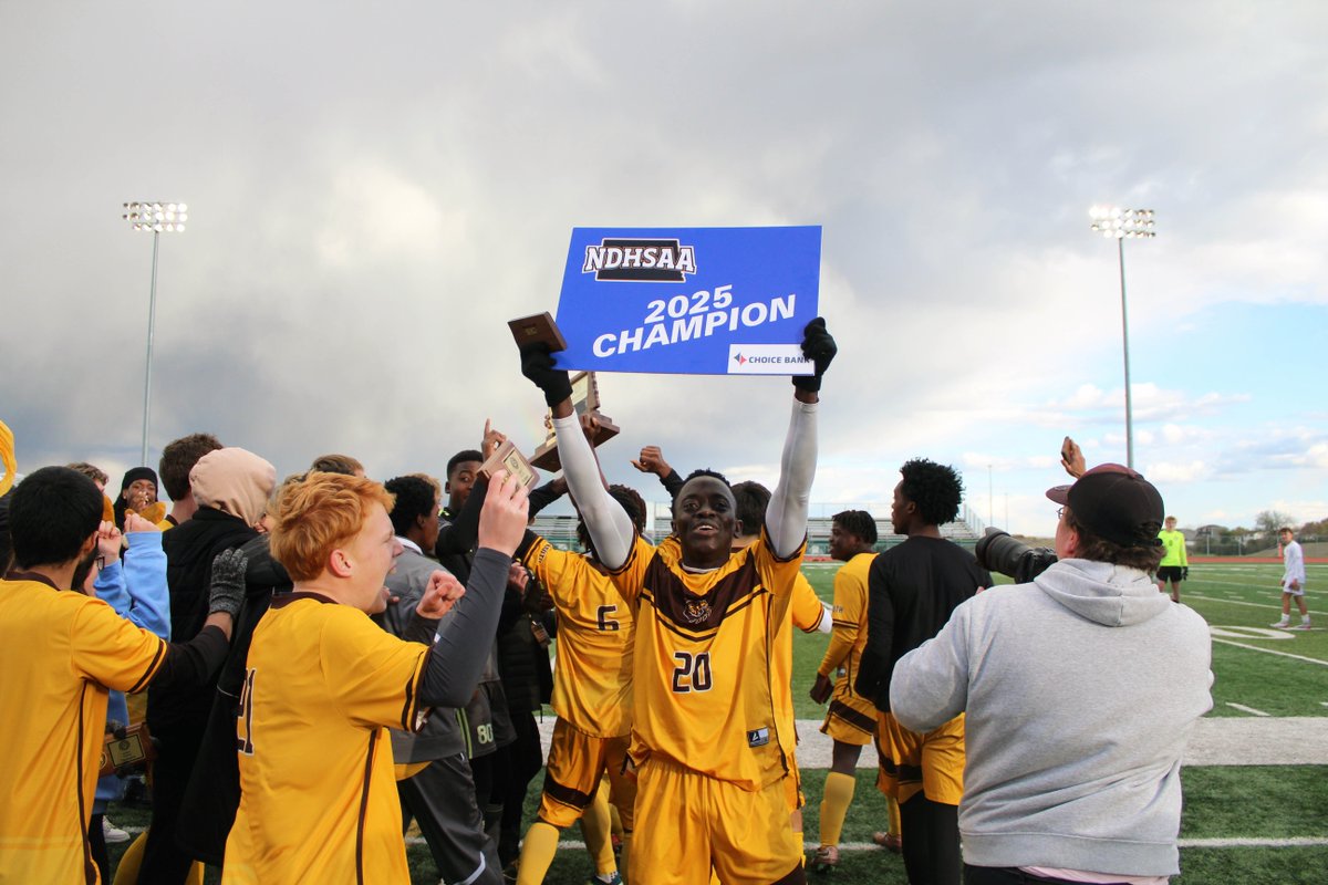 Congratulations to the Fargo South boys soccer team on winning the state championship! The Bruins defeated Grand Forks Red River 2-0 in the championship match on Saturday at the Starion Sports Complex in Mandan. This is South's seventh state championship.