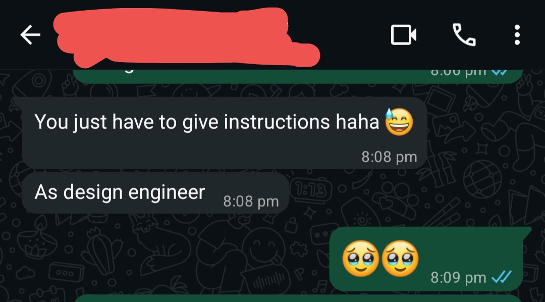 FrontendDoc's tweet image. 🥹 boss called me a Design Engineer… guess I just got promoted without HR knowing 😭
ps: got shifted to another team just for my design eye 👀
#Frontend #DesignEngineer 
#TechIntern #WebDev