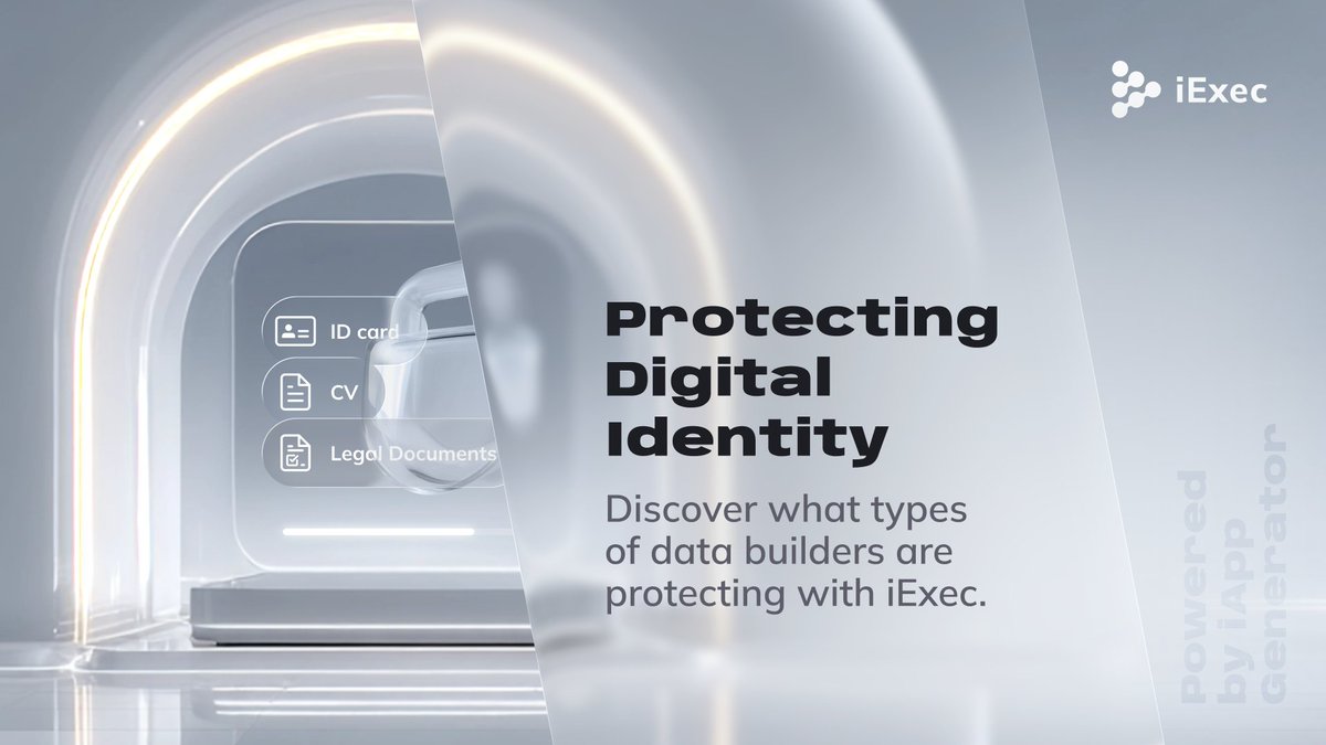 iEx_ec's tweet image. Identity data is brittle: a leaked contract, a copied ID, a resume blasted on-chain, it sticks forever.
Builders are fixing that with protected data you can actually use without exposing it. 🛡️
Explore real use cases from builders protecting identity data with iExec.
🧵