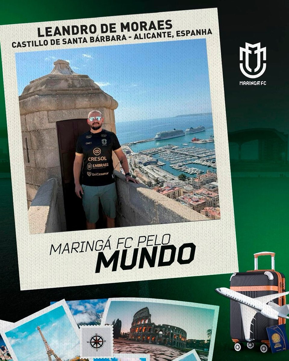 maringafc's tweet image. PRA COMEÇAR A SEGUNDONA: MARINGÁ PELO MUNDO! 🤩🌎

O Leandro de Moraes vestiu o #MantoMaringaense do acesso no Castillo de Santa Bárbara, em Alicante, na Espanha! 🇪🇸

O manto já é lindo em qualquer lugar do mundo, mas com essa vista, fica ainda melhor! 😍

#maringafc #maringa…