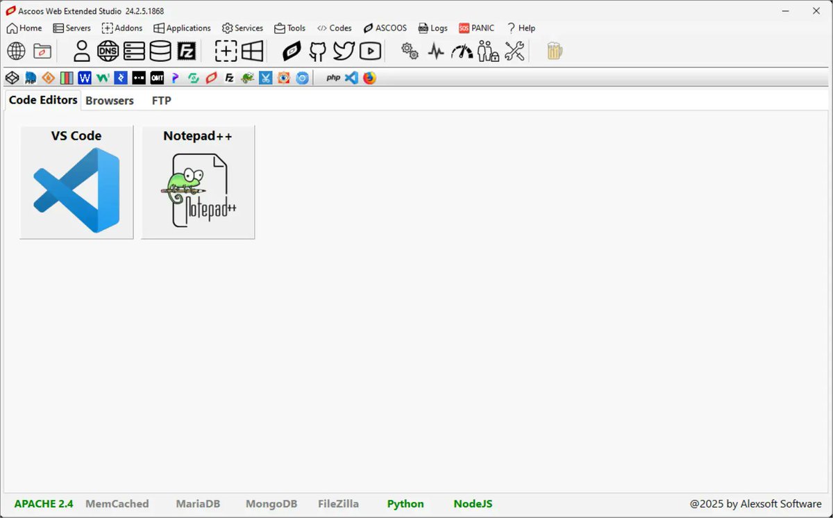 ascoos's tweet image. Ascoos Web Extended Studio includes portable versions of Visual Studio Code and Notepad++

See: awes.ascoos.com

#ascoos #Editor #AWES @code #notepad