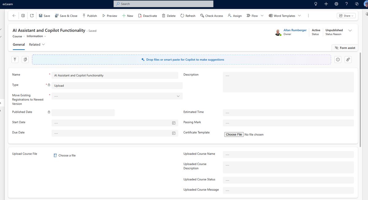 Engineered_Code's tweet image. Managing courses doesn’t have to be complicated.
With ecLearn, administrators can easily create, update, and manage training content — all within the familiar Power Apps interface.
From uploading course files and setting due dates, to tracking completion and issuing…