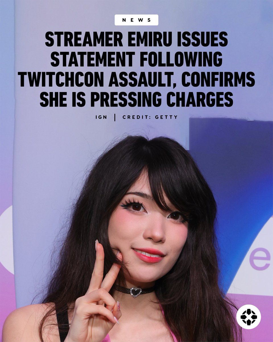 IGN's tweet image. Prolific streamer Emiru has urged fellow creators to "seriously consider not attending" future TwitchCon events after she was publicly assaulted. bit.ly/471asQL