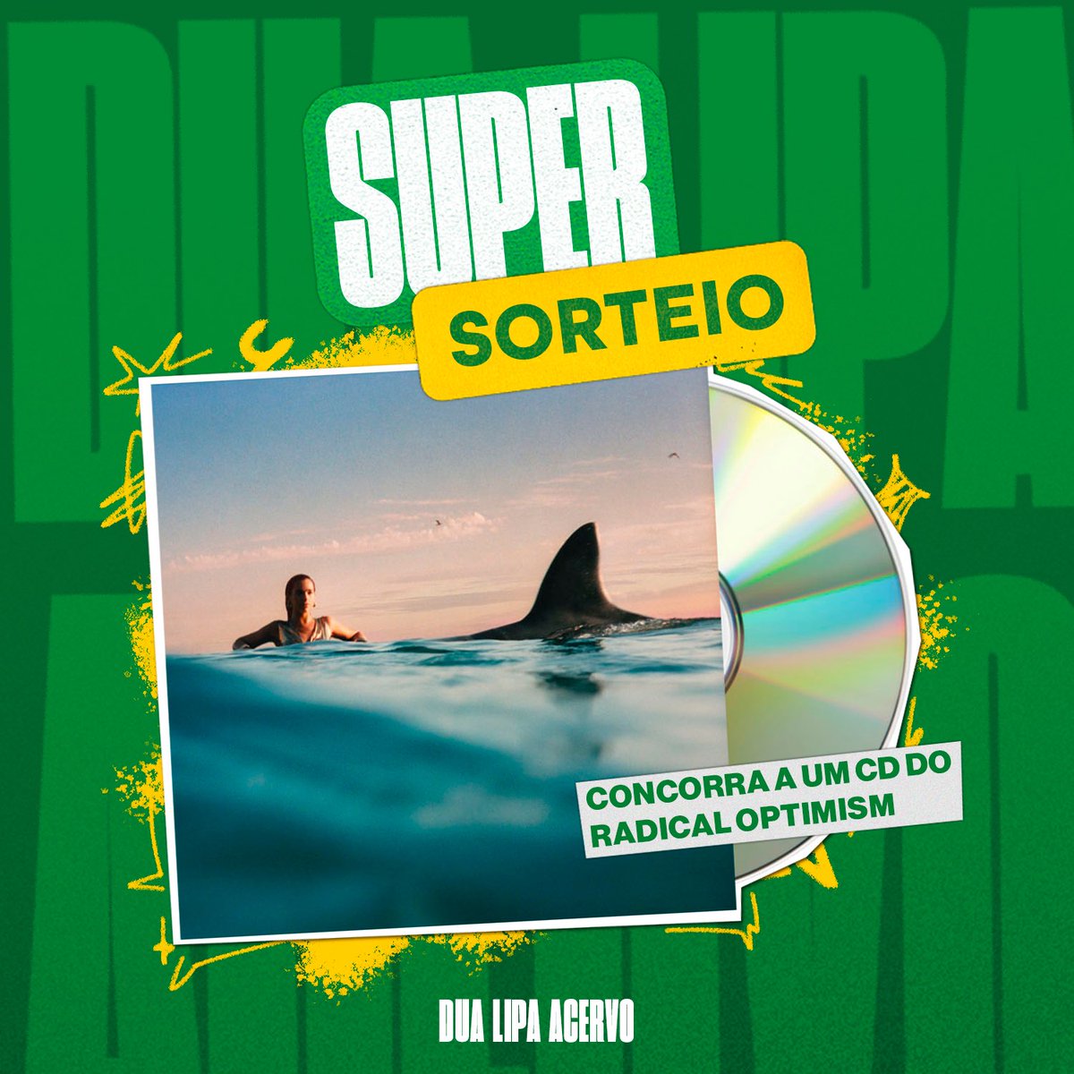🚨SORTEIO!

Nós e a <a href="/CentralAnaLaura/">Central Ana Laura Lopes 💌</a> estamos fazendo um sorteio de 1 CD DO RADICAL OPTIMISM! Para participar basta:

-Seguir <a href="/dualipaacervo/">acervo dua lipa</a> e <a href="/CentralAnaLaura/">Central Ana Laura Lopes 💌</a> 
-Dar Like e RT neste tweet
-Comentar com print do pré-save de “AFF”

Link: ditto.fm/aff-ana-laura-…

Resultado: 22/10✨