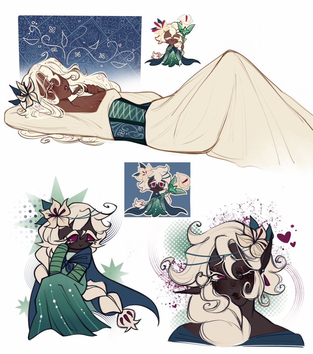 maydayaj_'s tweet image. So… dark-skinned white lily anyone…?
(edits/designs belong to @lian2hua &amp;amp; @ffirewind 💕)

#cookierunkingdom #whitelilycookie #crkfanart #crk