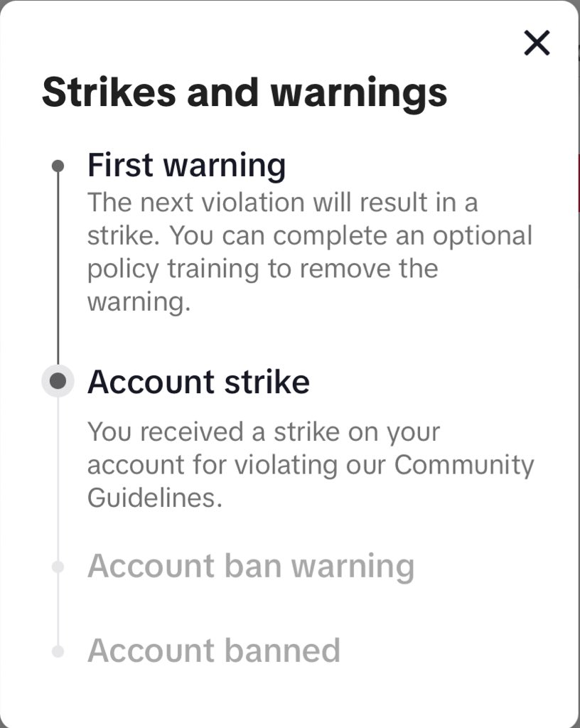 tell me why I record a popular trend, which I have seen all over Tiktok, only for it to be IMMEDIATELY removed and i receive a strike. I did nothing different than any other creator, but yet I am punished for “showing or promoting dangerous activities” bffr <a href="/tiktok_us/">TikTok US</a>
