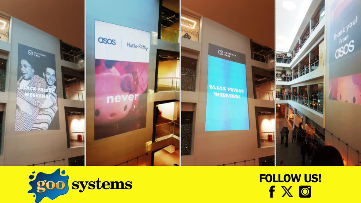 GooSystems's tweet image. ASOS Redecorates Camden Town Headquarters with Screen Goo!
#GooSystems #ScreenGoo #projection