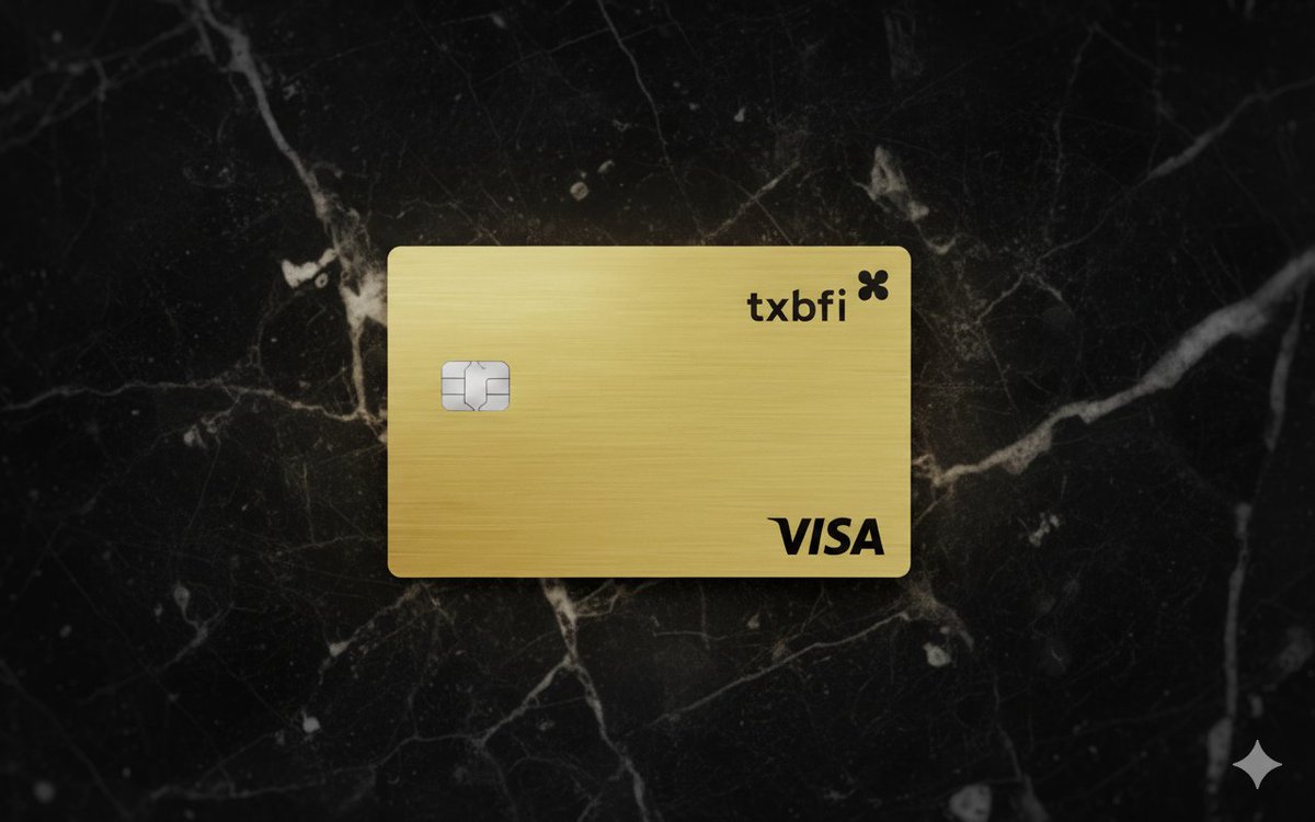txbfi's tweet photo. The TXBFI Gold Card — crafted for the elite.

Only 5 exist. Earn up to 10.4% cashback, including rewards partially in $BTC.

Luxury meets utility — powered by TheXBank✨ https://t.co/MAE680nxCB