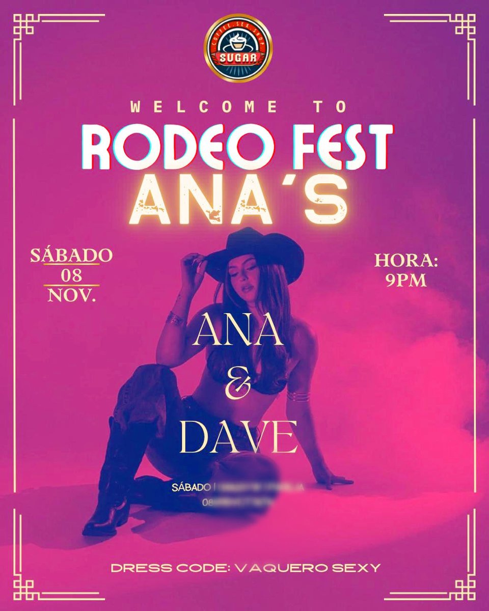 Y ustedes ya tienen su acceso para mi cumpleaños??? 💃🏻🥂🍾🔥

#Ana’sRodeoFest  🤠🤠🤠

👩🏻👨🏻 Evento Only Couples
Solicita tu clave de acceso directamente con el Staff de <a href="/SugarCoffeeSex/">SUGAR</a> 

📲Por favor confirma tu asistencia al DM 
#HBDtoMe
#LetsPartyStarted
#TribuSw