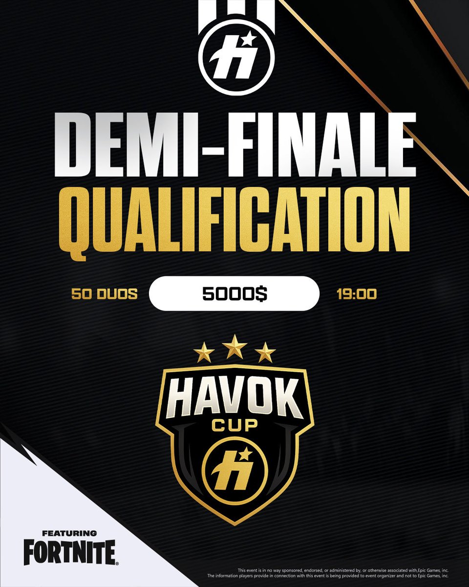 La Demi-Finale de la HavoK Cup, c’est ce soir à 19H ! 🏆 

On sera en stream pour suivre tout ça 🤩 

D’ailleurs, on fait gagner un slot au hasard dans les commentaires 👇🏼