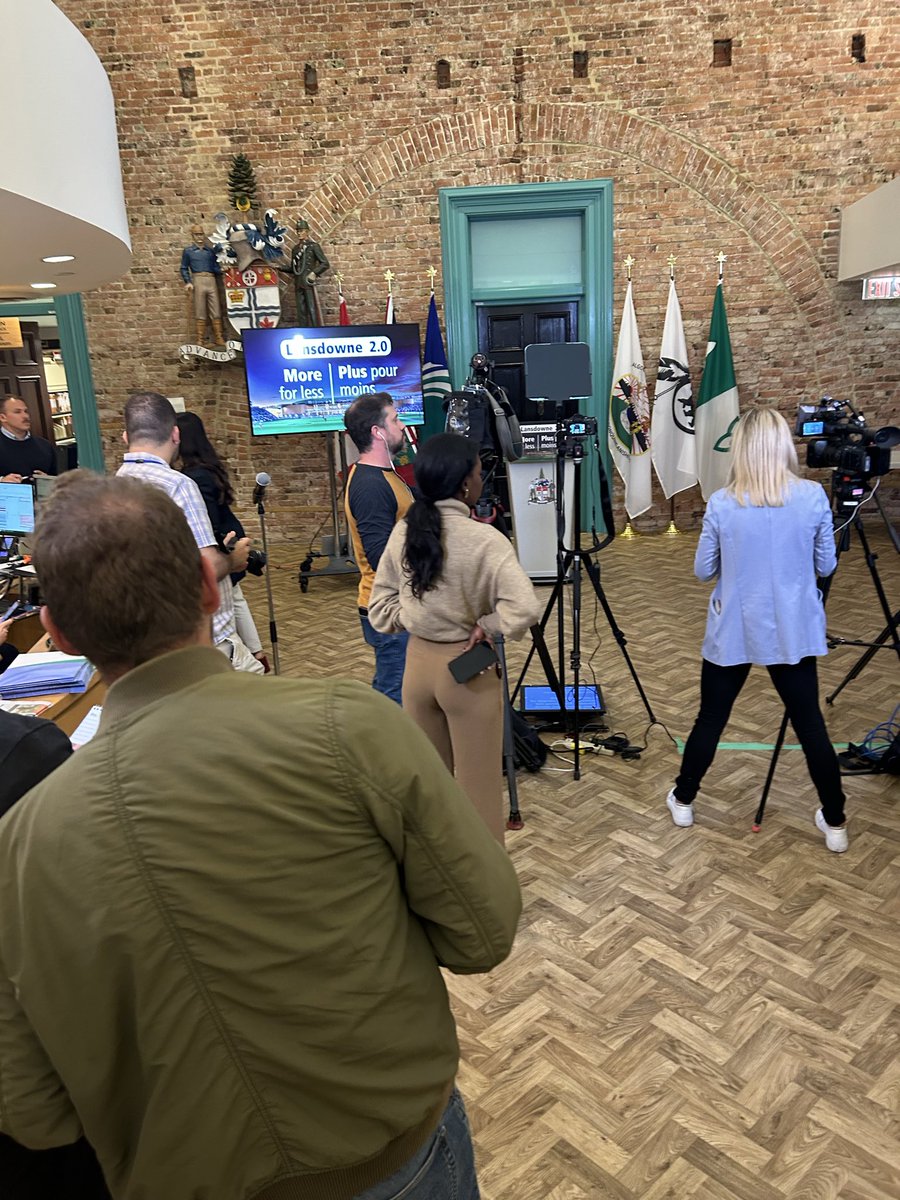 I am at the mayors briefing of the media on Lansdowne 2.0. I will post updates here. You can see the messaging here before the report is released to the public and before all councillors have been briefed.