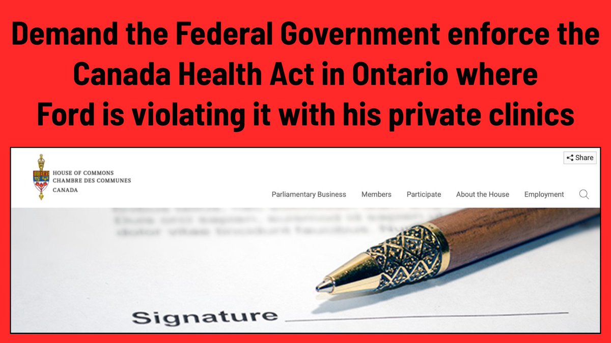 🚨 ACTION ALERT 🚨 Sign &amp; share the petition to get as many signatures as we can before the deadline: ourcommons.ca/petitions/en/P…. Pls confirm the House of Commons email after signing.

#onpoli #cdnpoli #healthcare #dougford #markcarney