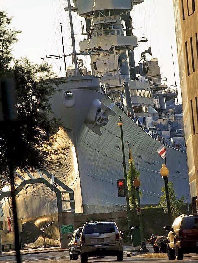 Please give way to impressive USS Wisconsin