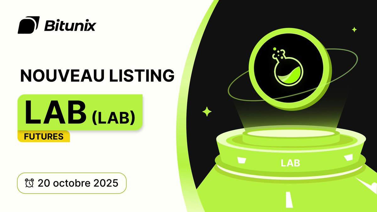 BitunixFR's tweet image. 📣 Le trading de $LAB @LABtrade_ est maintenant disponible sur Bitunix Futures !
🔥 Trading Futures : short.bitunixads.com/tG5Ri5ay
ℹ️ Plus de détails :
short.bitunixads.com/nwYW4pqs