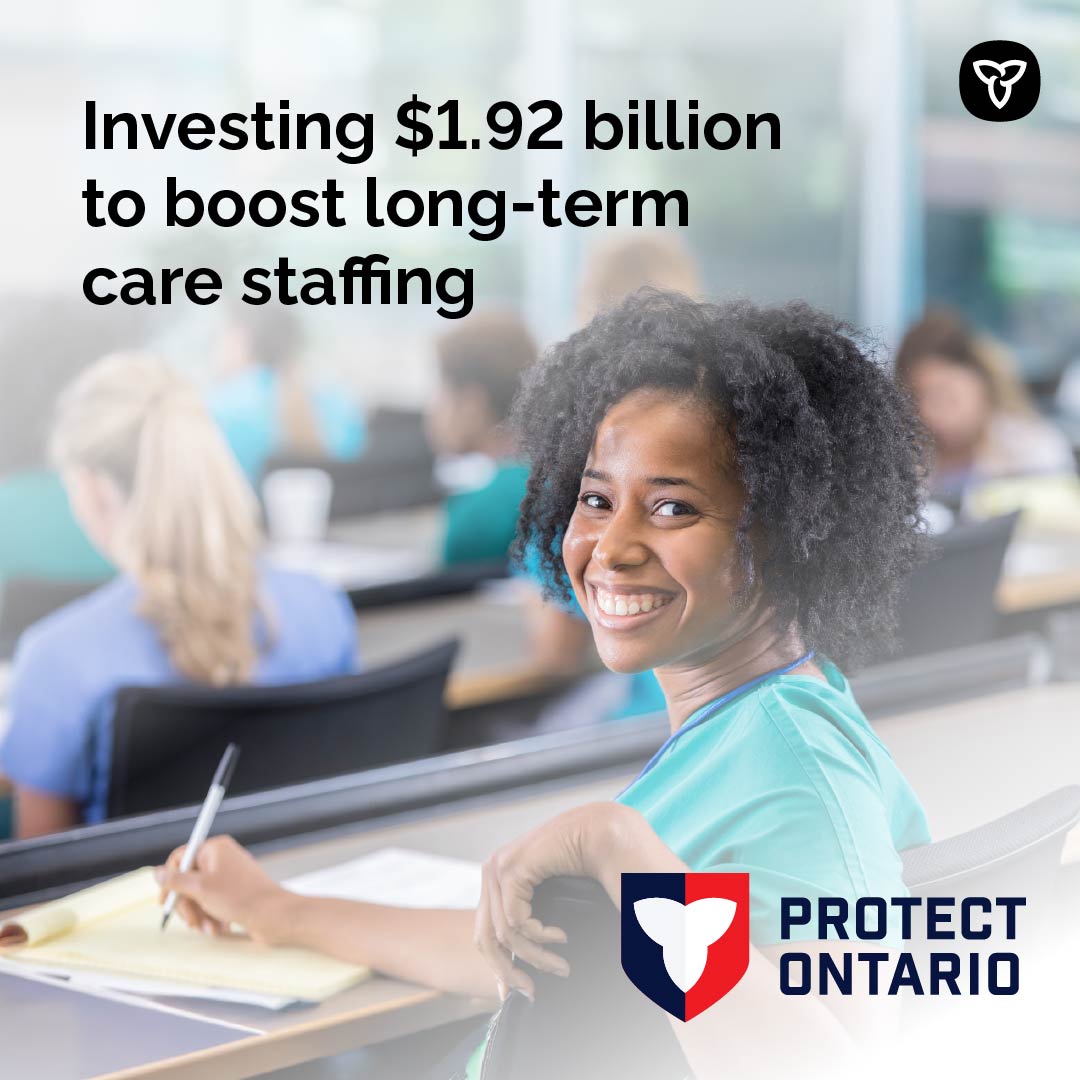 Our government is investing nearly $2 billion to support staffing across the long-term care sector, so seniors have access to the care they need and deserve.

Learn more about our historic investment:
news.ontario.ca/en/release/100…