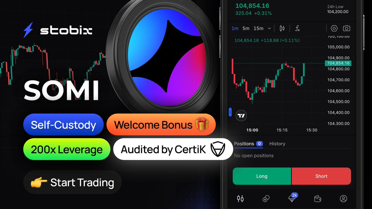 🚨 New listing on Stobix Futures

$SOMI (<a href="/Somnia_Network/">Somnia</a>) is now live for futures trading!

– Up to x50 leverage    
– Instant execution  
– No KYC required

Start trading 👉 app.stobix.com/futures/SOMI/U…

Stobix – trade on your terms ⚡️