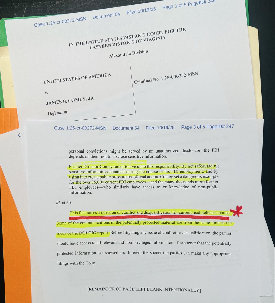 C__Herridge's tweet image. New Move By Federal Prosecutors Against Comey Legal Team

Lead Attorney Patrick Fitzgerald May Have Conflict That Disqualifies Him

Federal Prosecutors Cite 2019 DOJ Watchdog Report That Found Comey Leaked to Fitzgerald 

The Inspector General concluded Fitzgerald received…