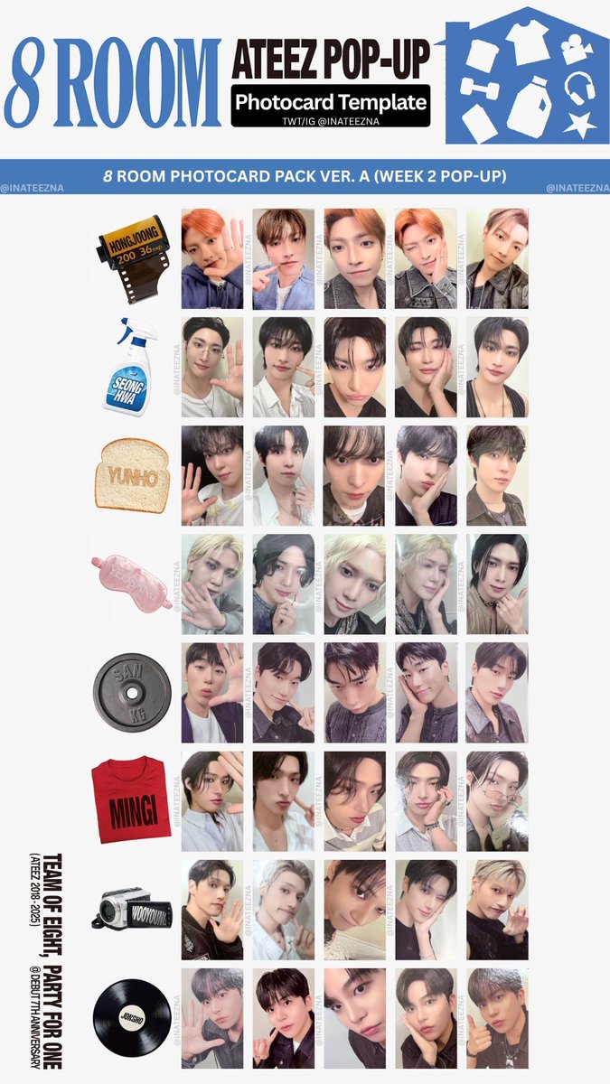ATEEZ 8ROOM POP-UP PHOTOCARD TEMPLATE In progress 4.0 - week 2