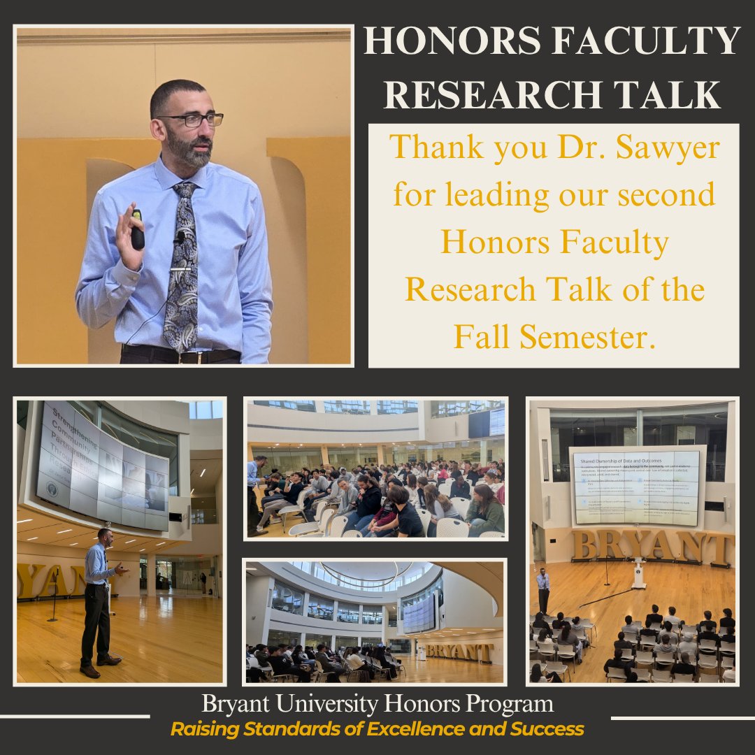 The Honors Program extends its gratitude to Dr. Sawyer for delivering the second Honors Faculty Research Talk of the Fall semester. 

We sincerely thank Dr. Sawyer for his contribution and look forward to the next Research Talk.
