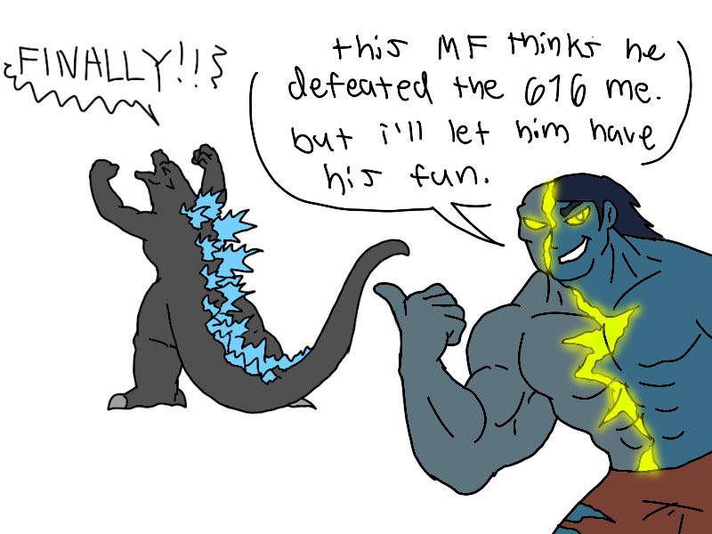 DontavionW98288's tweet photo. Different hulk btw 
#GodzillaDestroystheMarvelUniverse #HULK https://t.co/jcjQ9FnVSQ