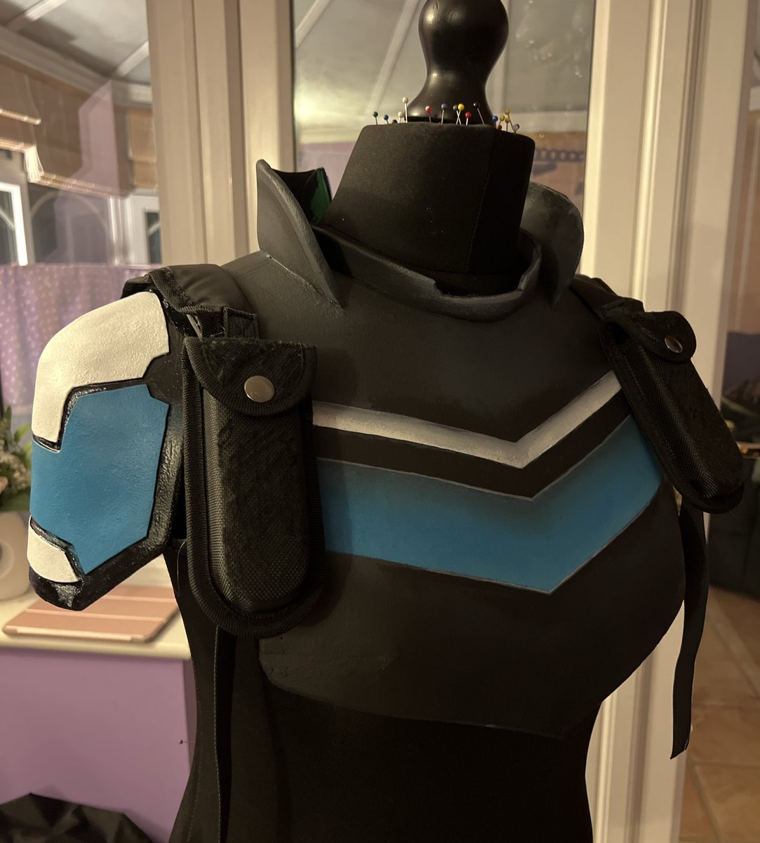 WIP of my Vigilante cosplay from peacemaker!! 💙