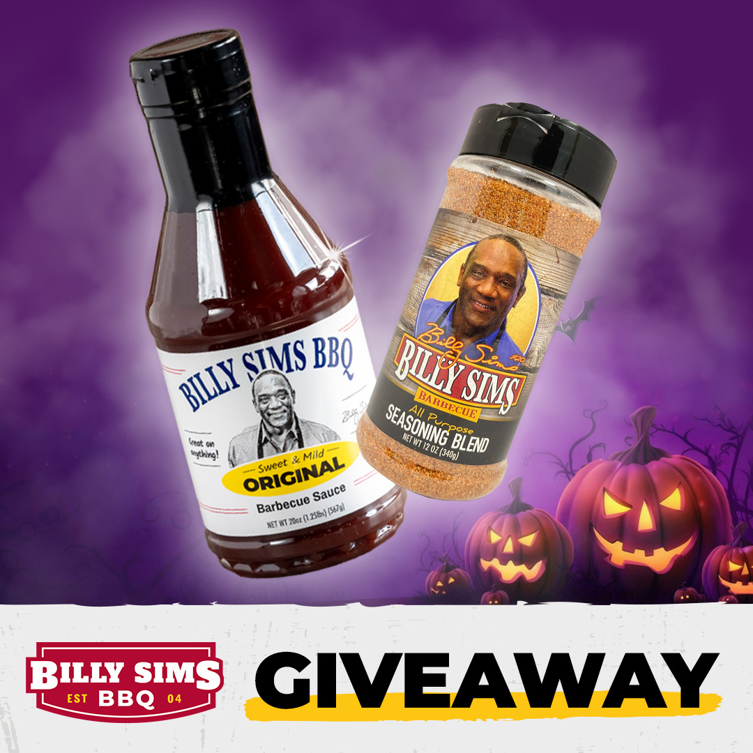 BillySimsBBQ's tweet image. 🎃 Tackle Halloween with Billy Sims sauce &amp;amp; seasoning! We&apos;re giving away a bottle of Original BBQ sauce and our all-purpose seasoning.

RULES
1️⃣ Follow page
2️⃣ Like post
3️⃣ Reshare post

Must live in a state with a Billy Sims BBQ to qualify. Winner announced Wednesday.