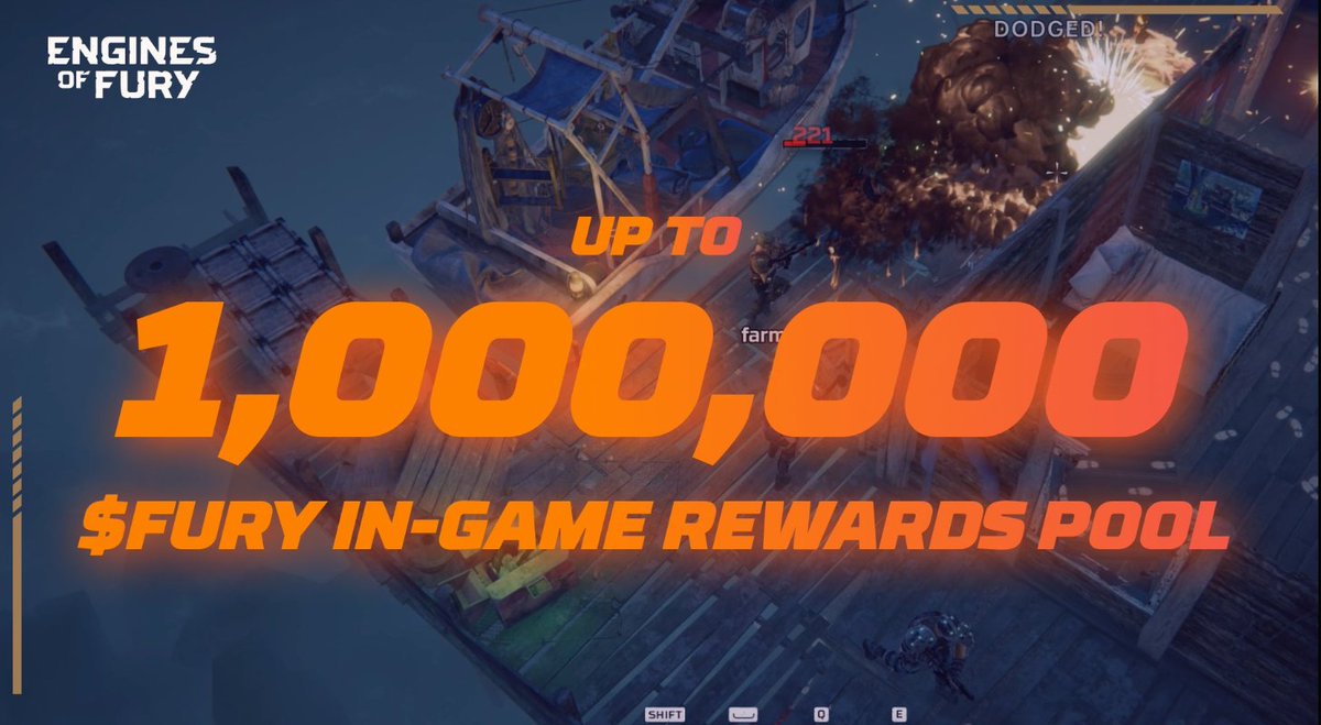 Heads Up and GM Gamers!

<a href="/EnginesOfFury/">Engines of Fury | Public Game Launch OCT 22 🎮</a> Public Game Launch Oct 22!
On <a href="/EpicGames/">Epic Games Store</a> !

- Up to 1,000,000 $FURY in-game rewards pool
- Fight and take other players $ALLOY
- Craft