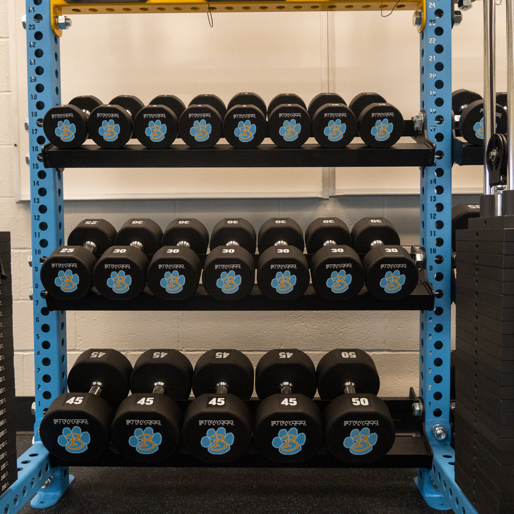 SD_Strength98's tweet photo. Bath High School’s custom ATR Unit. 
-
ATR (Auxiliary Training Rack) systems combine machines, storage, and rack uprights into one versatile training station. They support barbell, attachment, and cable work to maximize space efficiency, a concept we first introduced in 2016. https://t.co/jtrs1Z6vUe