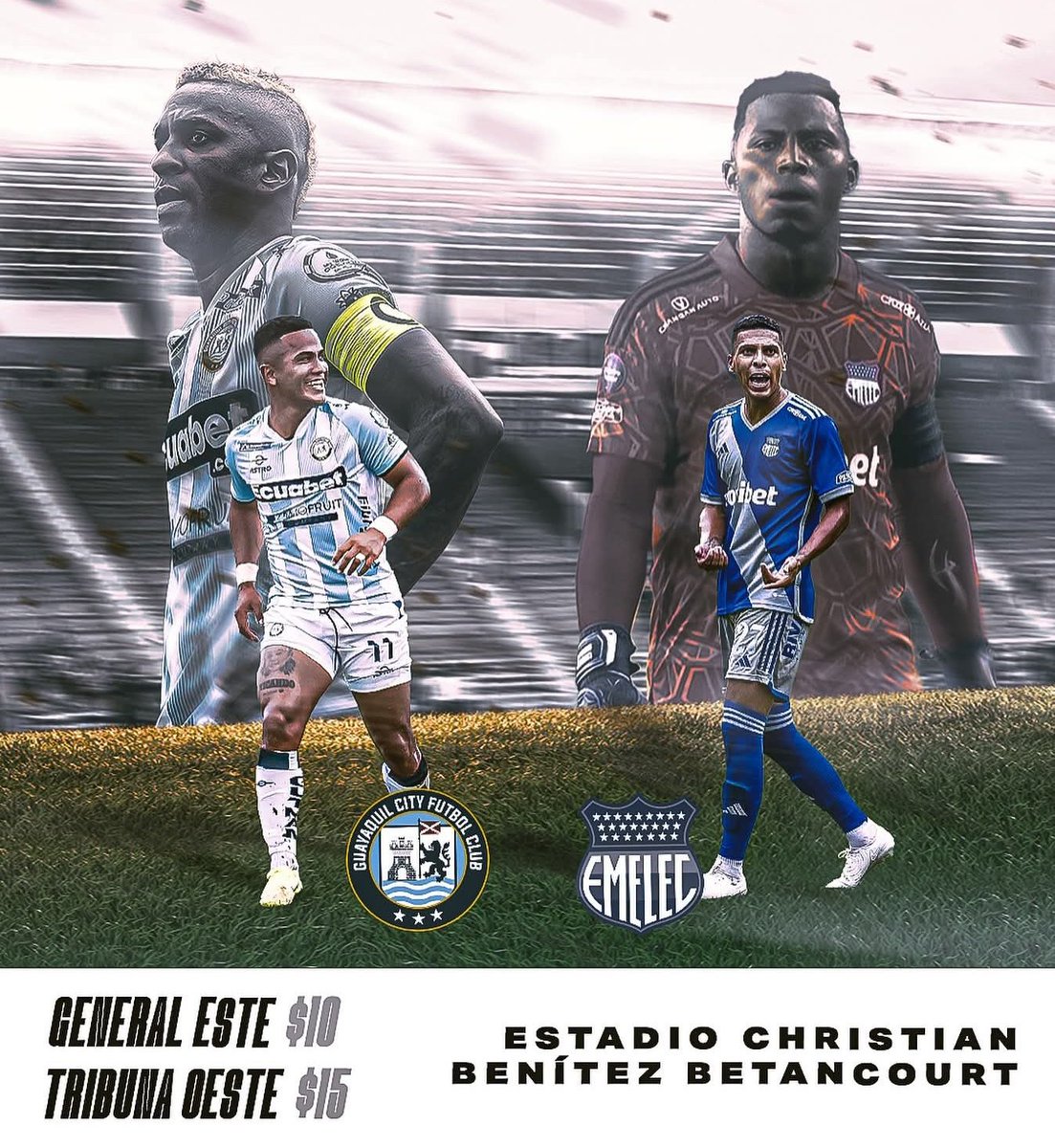 🎟️ <a href="/GuayaquilCityFC/">Guayaquil City FC</a> pone a la venta las entradas para el duelo ante <a href="/CSEmelec/">Club Sport Emelec</a> por los cuartos de final de la Copa Ecuador

📍 Punto de venta: Estadio Christian “Chucho” Benítez, en la boletería de la tribuna este.
🕑 Horarios de atención: lunes y martes de 14h00 a 17h00.

#Emelec