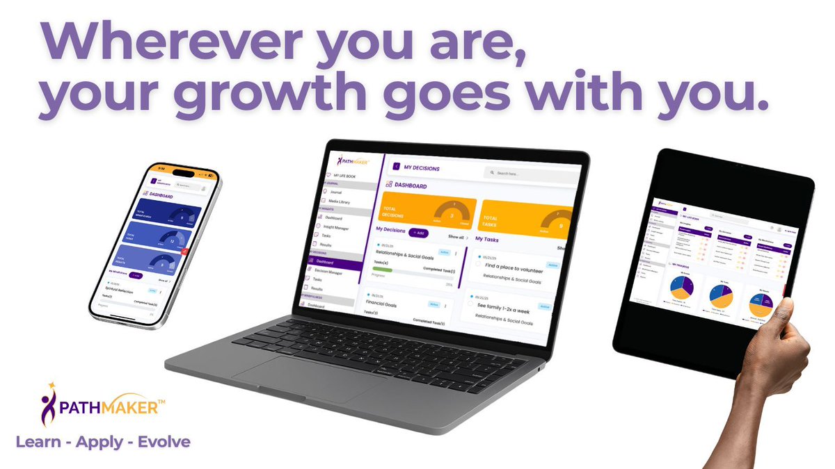 thepathmakerapp's tweet image. PathMaker works seamlessly across devices—capture insights on the go, reflect deeper later. 

#PathMakerApp #PersonalGrowthTools #SelfHelp