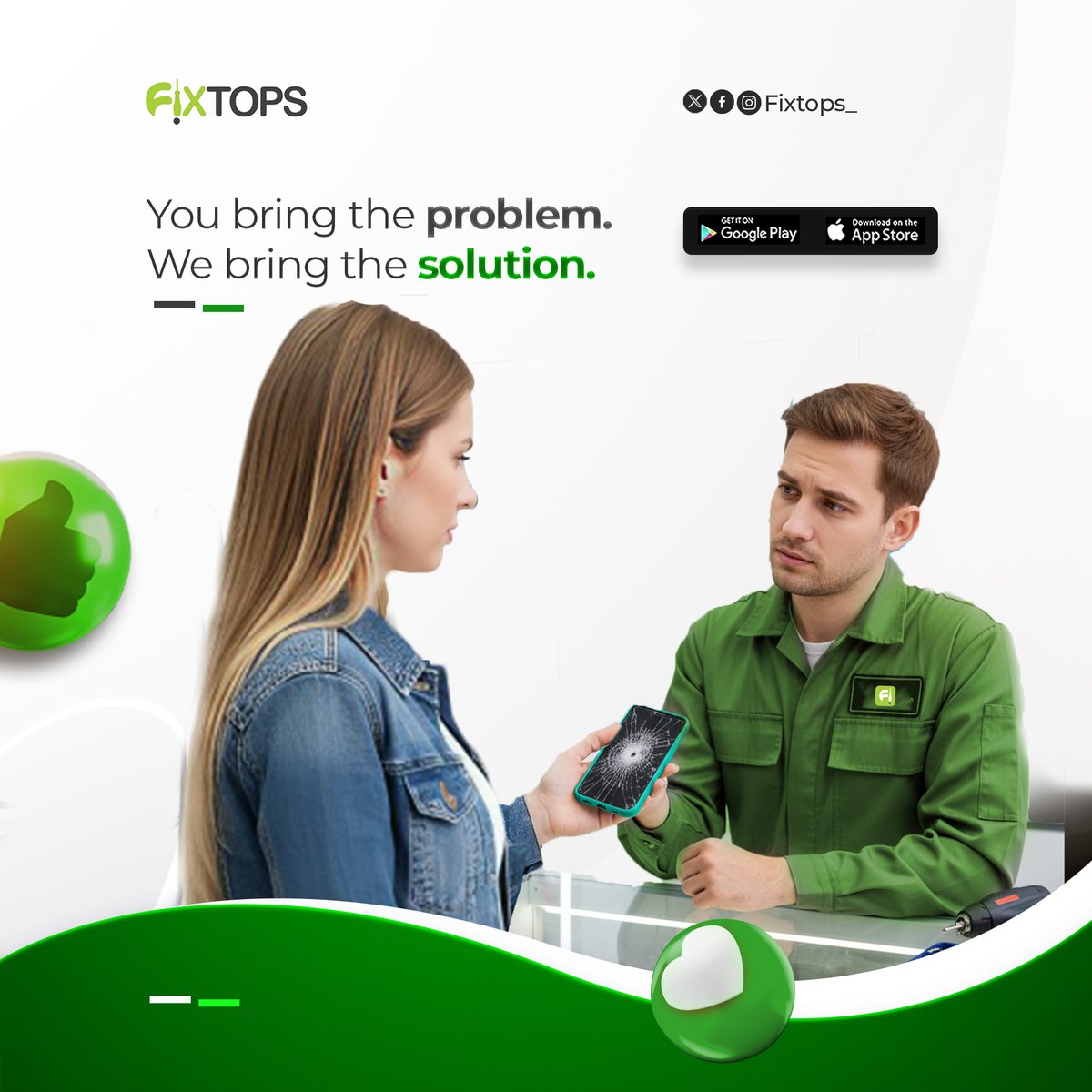 FixtopsMobile's tweet photo. With Fixtops, your device doesn’t have to stay broken we connect you to verified technicians who fix it fast, professionally, and at the right price.
Book online in seconds
Expert & trusted repair
Quality parts guaranteed
#Fixtops #PhoneRepair #TechSolutions #GadgetFix https://t.co/FAXbeHwltG