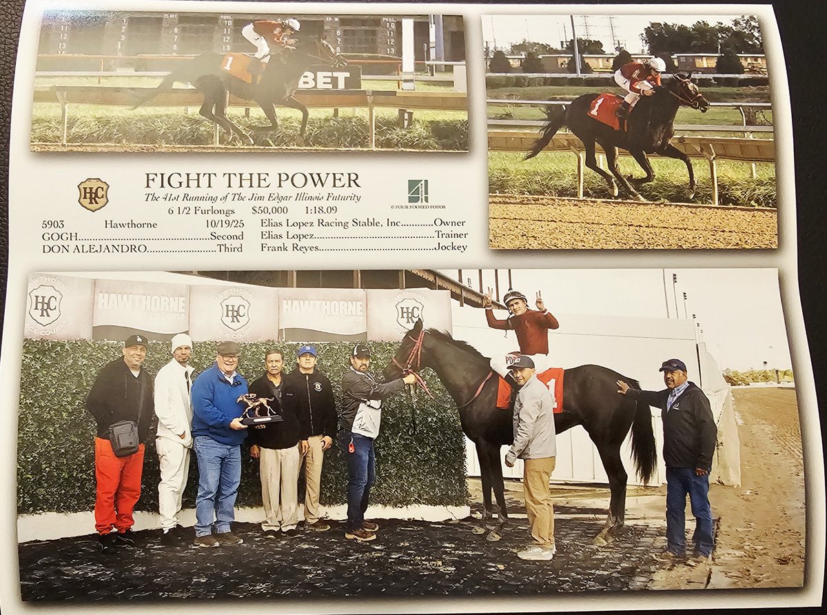 Juan E. Ramírez (@juaneramrez3) on Twitter photo FIGHT THE POWER! 
Jim Edgar Illinois Futurity, <a href="/ClubHawthorne/">Hawthorne Race Course</a>
Trainer - Elias Lopez
Jockey - Frank Reyes
Carlos Bravo, thank you very much for your visit! 🙌 FIGHT THE POWER! 
Jim Edgar Illinois Futurity, <a href="/ClubHawthorne/">Hawthorne Race Course</a>
Trainer - Elias Lopez
Jockey - Frank Reyes
Carlos Bravo, thank you very much for your visit! 🙌