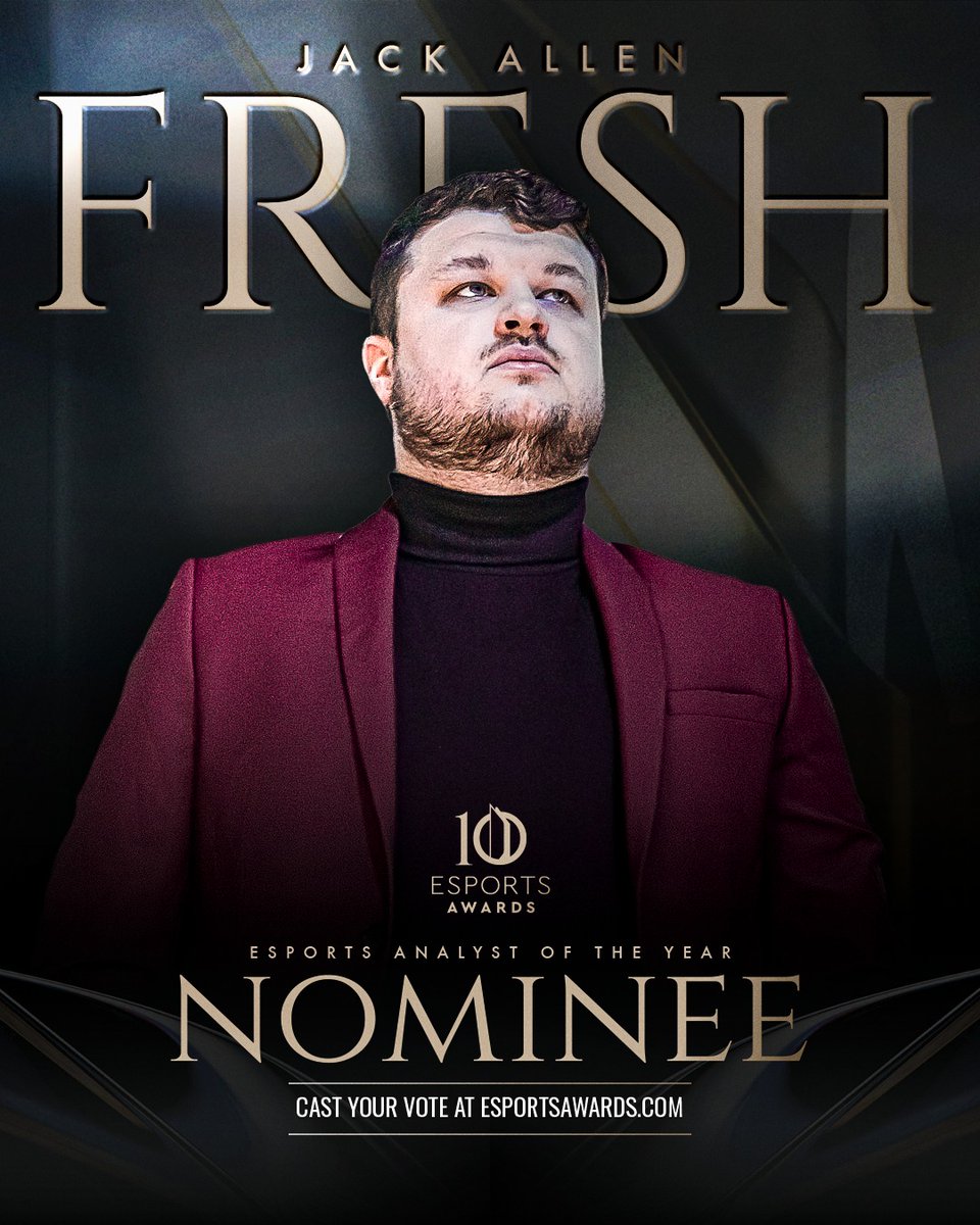 I'm still in absolute shock, but it would mean the absolute world to me if you could vote for me as Esports Analyst of the Year

esportsawards.com/vote/
