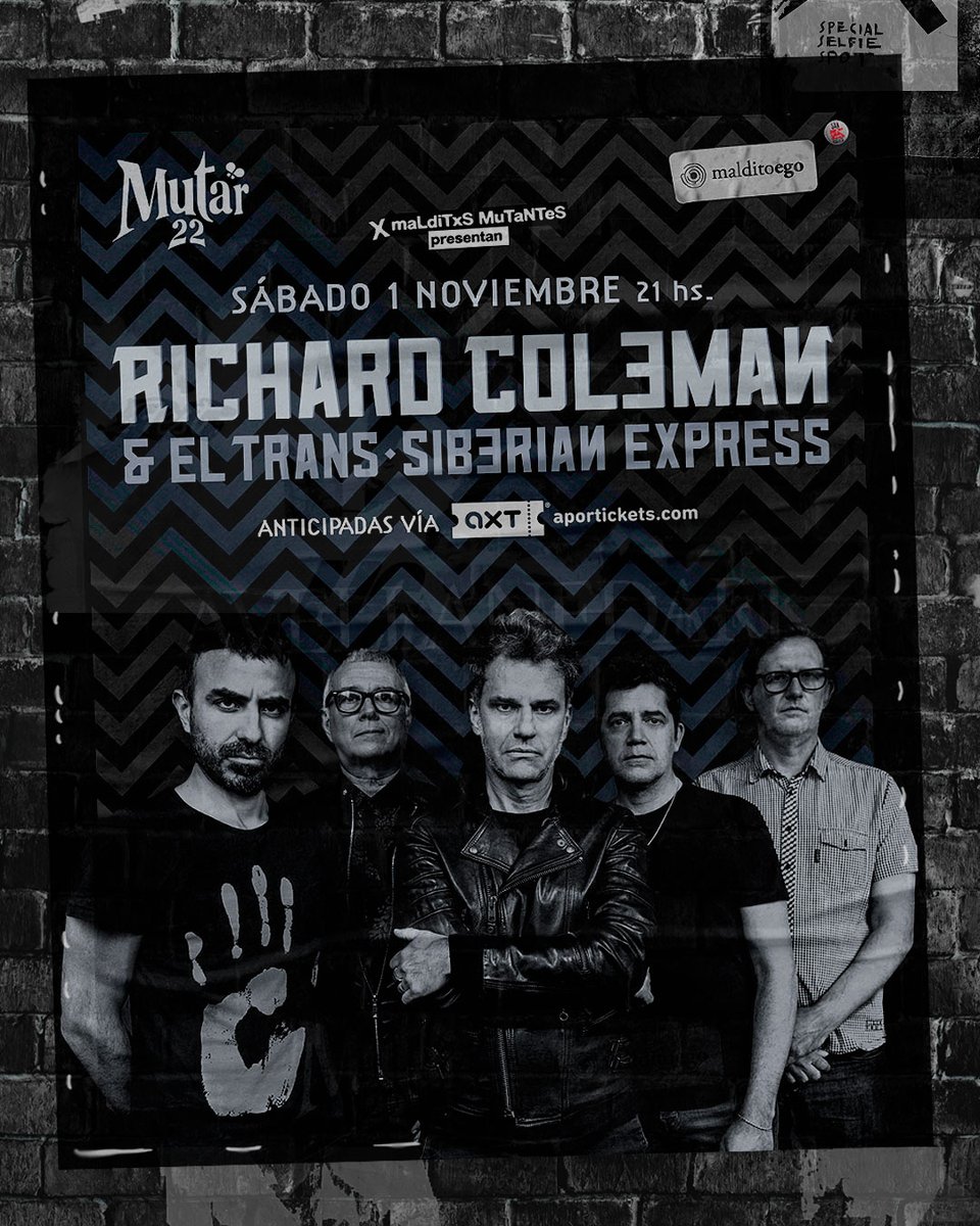 📣 RICHARD COLEMAN &amp; EL TRANS-SIBERIAN EXPRESS en bar.MuTaR
SÁBADO 1° DE NOVIEMBRE - 21 hs. (show 22 hs.)
#Avellanedark
🎫 Anticipadas disponibles vía aportickets.com
👉 linktr.ee/malditoego
