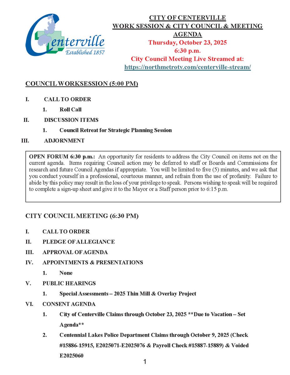 City of Centerville tweet media