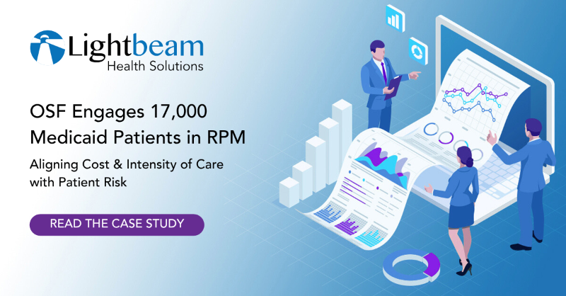 LightbeamHealth's tweet photo. OSF HealthCare engaged 17,000 Medicaid patients with Deviceless RPM—aligning care intensity with patient risk.

📉 2-point HbA1c drop | 9 mmHg BP reduction | 89/9 satisfaction. Read the full case study to see how scalable RPM delivers results.