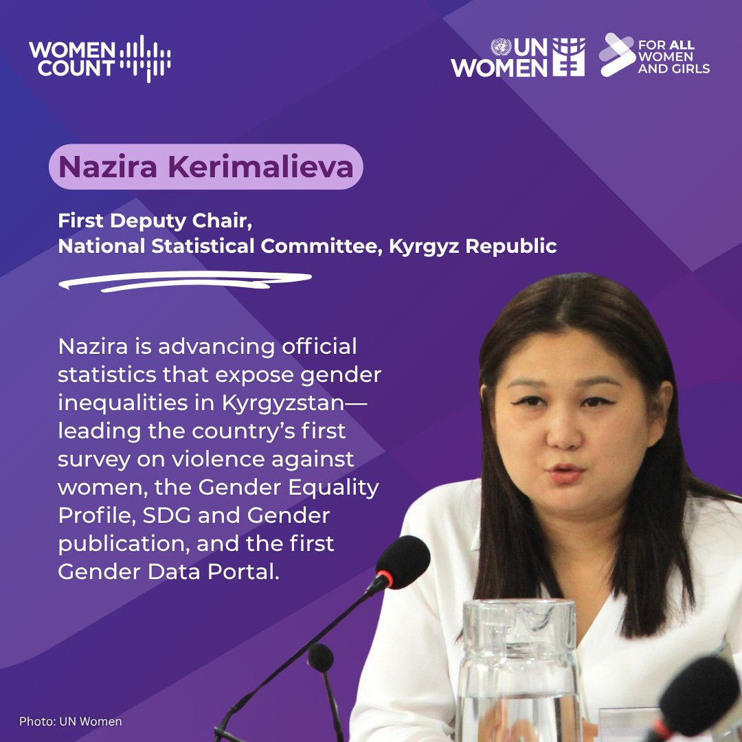 unwomeneca's tweet image. Data can change the world—especially when women lead the way.

Celebrate #WorldStatisticsDay with us by honoring the inspiring women statisticians driving gender equality across Europe &amp;amp; Central Asia👏

#WomenCount | #GenderData