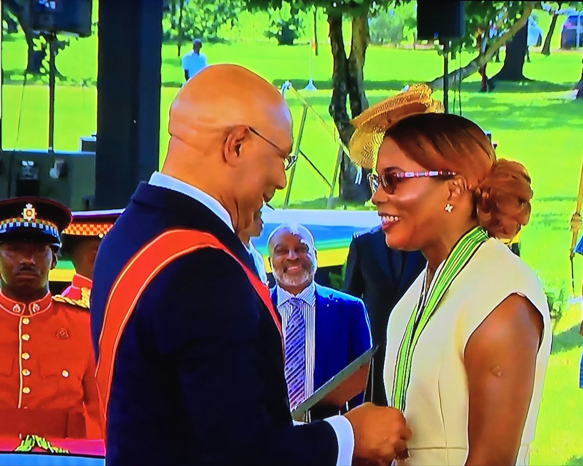 Heartiest Congratulations to our #DearManningsSchool #FormerHeadgirl Emily Melony Shields, CD (nee Crook) <a href="/emilymshields/">Emily Shields</a> on her investiture in the Rank of Commander in the Order of Distinction (CD).