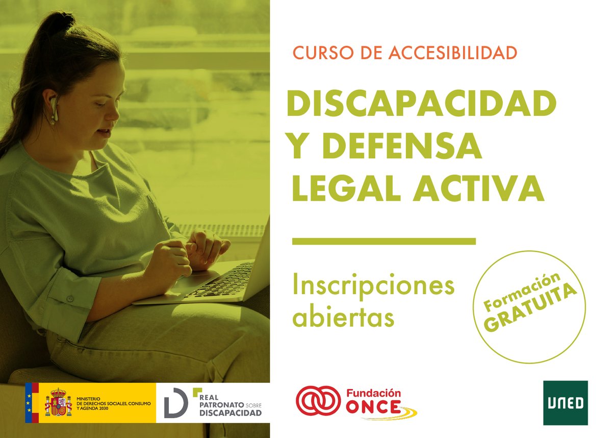 ¡Comienza hoy! Curso online y gratuito

<a href="/GomizP/">Pilar Gomiz</a> de <a href="/unidisuned/">Unidis</a> 
“El objetivo es ampliar la visión de los Derechos Humanos, especialmente los de las personas con discapacidad y sus familias.”

¿Te apuntas? 

+ info: iedra.uned.es/courses/course…

#MOOCDefensaLegal