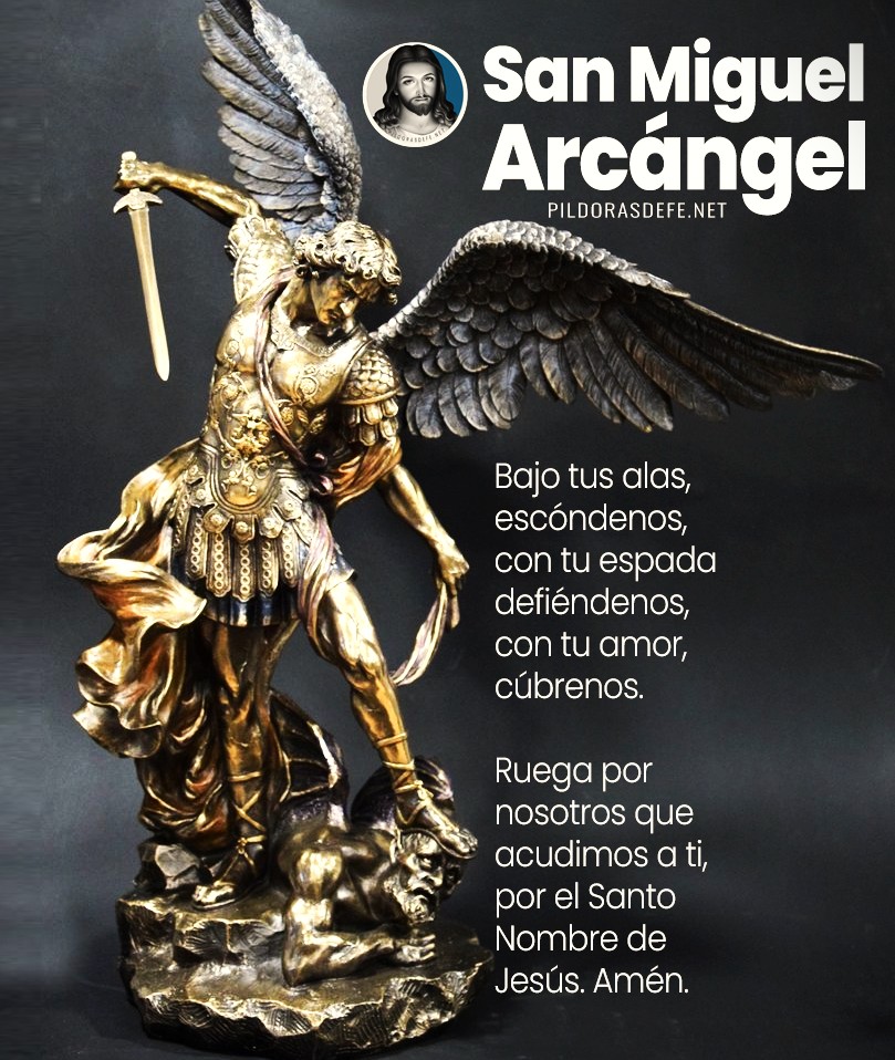 ✅ ¿Por qué Orar a San Miguel Arcángel?

Orar a San Miguel Arcángel es un acto de fe y confianza en la Divina Providencia de Dios.

La Sagrada Escritura lo presenta como defensor del pueblo de Dios: "Entonces se alzará Miguel, el gran príncipe que defiende a los hijos de tu