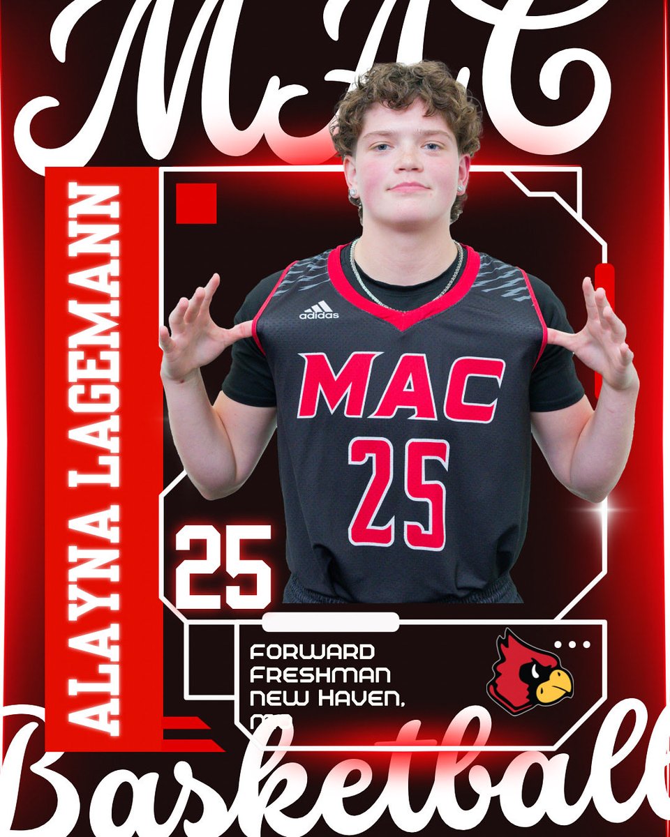 Next up, we are introducing freshman forward, Alayna Lagemann of New Haven, MO!

Cardinal fans, show our girl Alayna, some love!