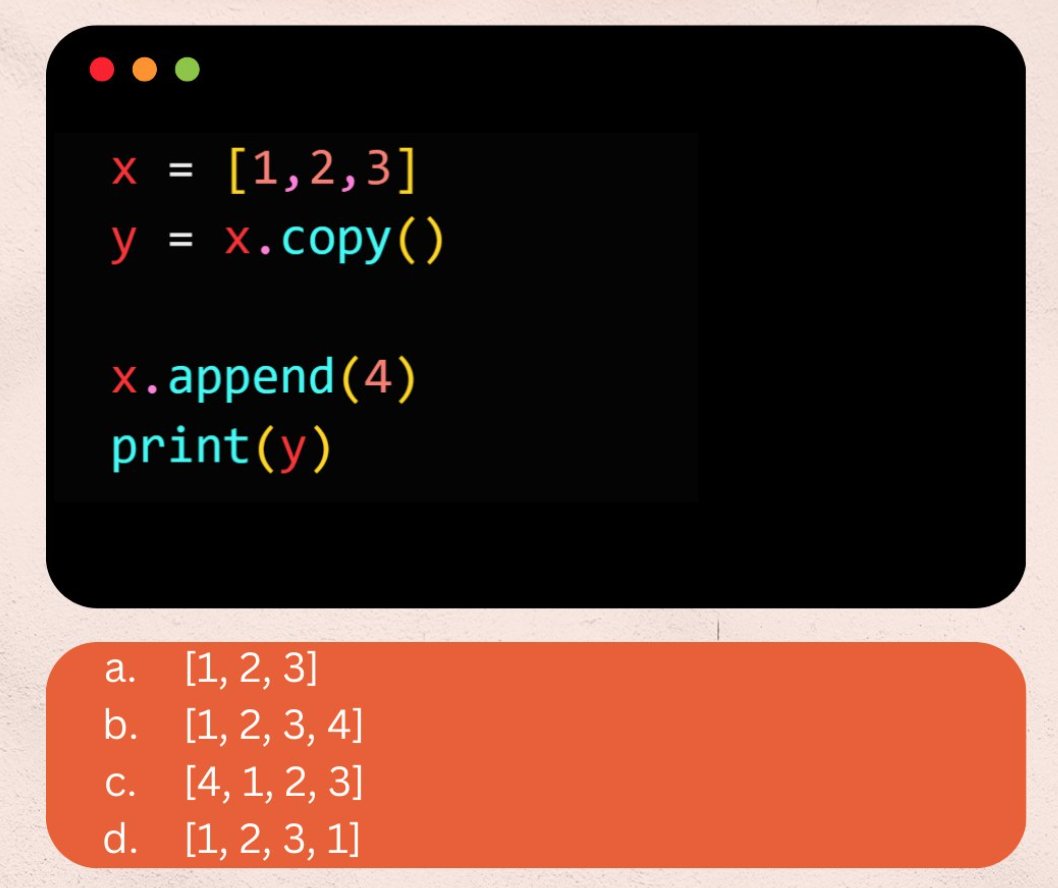 PythonPr's tweet image. Python Question / Quiz; What is the output of the following Python code, and why? Comment your answers below!