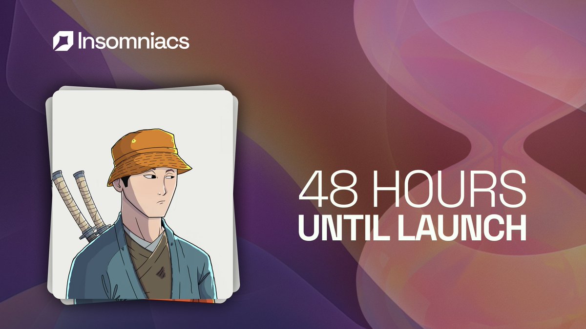 Insomniacs, it’s almost time,  just 48 hours till we launch! 

We will be posting the official collection link tomorrow for you to check If you made the list.   
And remember, only use the link we provide to access the collection page. Stay safe, stay sharp 🤝

Quick heads-up: WL