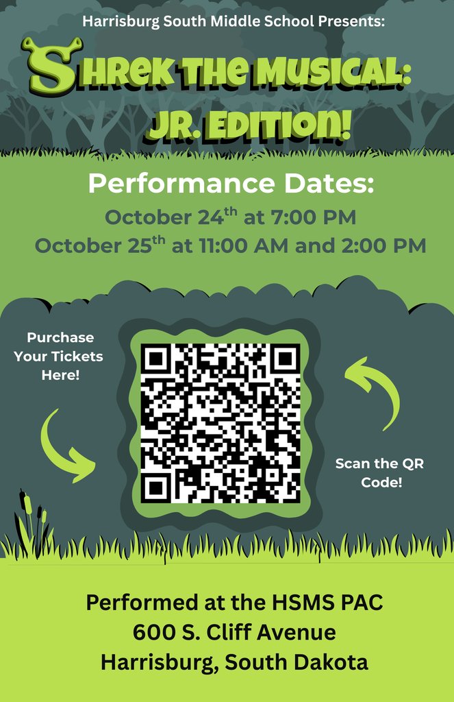 HSMSTigers's tweet photo. 🎭💚 This week! SMS Drama presents Shrek The Musical 🐴🌟
📍 SMS PAC
🗓️ Oct 24 @ 7 PM | Oct 25 @ 11 AM &amp; 2 PM
Don’t miss this magical, hilarious adventure!
🎟️ Tickets: https://t.co/phLdnaqKA1 https://t.co/t1A9kdFrxY