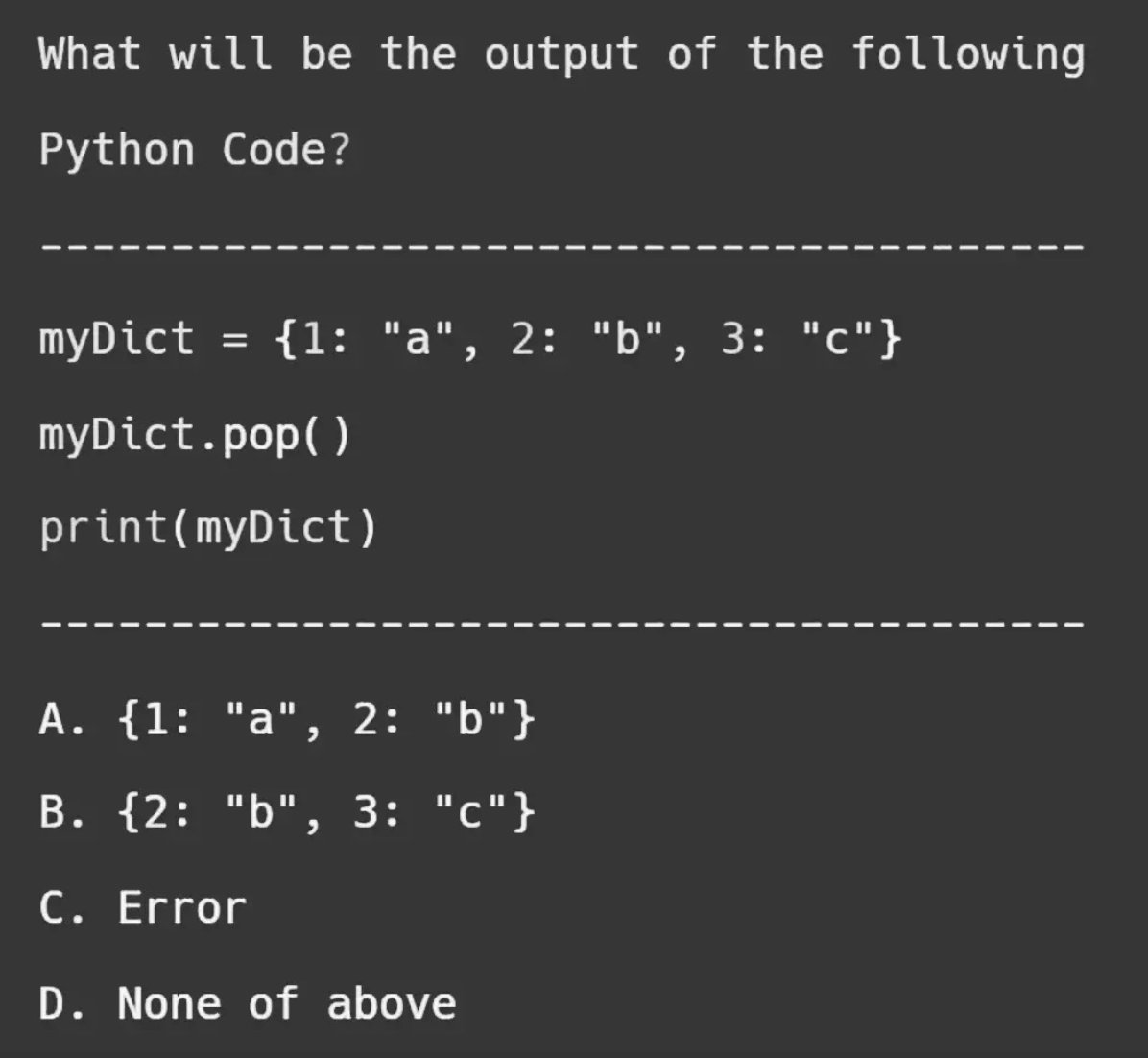 PythonPr's tweet image. Python Question / Quiz; What is the output of the following Python code, and why? Comment your answers below!