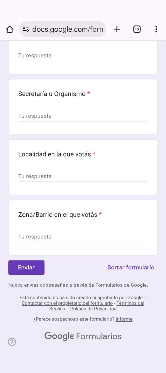El Gobierno Nacional circula un form para que los estatales fiscalicen el domingo.

Ahora <a href="/JMilei/">Javier Milei</a> y <a href="/SPettovelloOK/">Sandra Pettovello</a>  que humillan estatales hace 2 años, aprietan ilegalmente trabajadores en Capital Humano.

Pretenden usarnos para LLA.
Trabajamos para el Estado, no para el Gobierno