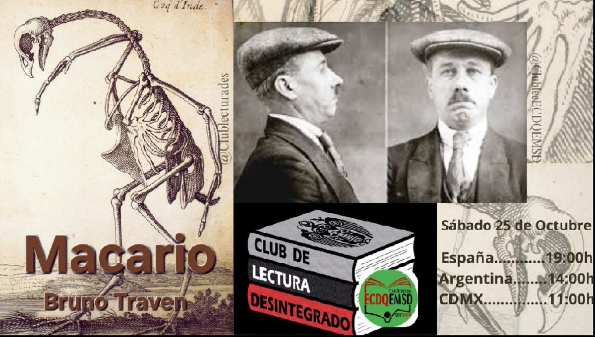 ClublecECDQEMSD's tweet photo. Tercera sesión del Club de lectura ECDQMSD: Macario, de Bruno Traven y como bonus, el cuento corto Francisca y la muerte, de Jorge Cardoso. Os esperamos el sábado 25 de Octubre :) https://t.co/jjngBrFJtA
